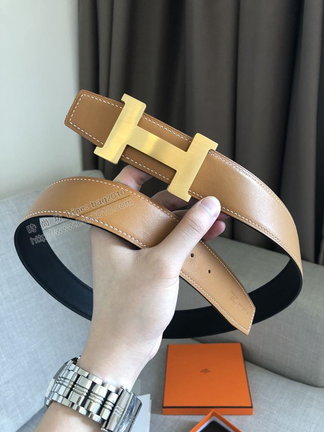 Hermes皮帶 官網同步 38MM 進口原版皮 愛馬仕雙面腰帶  xfp2075